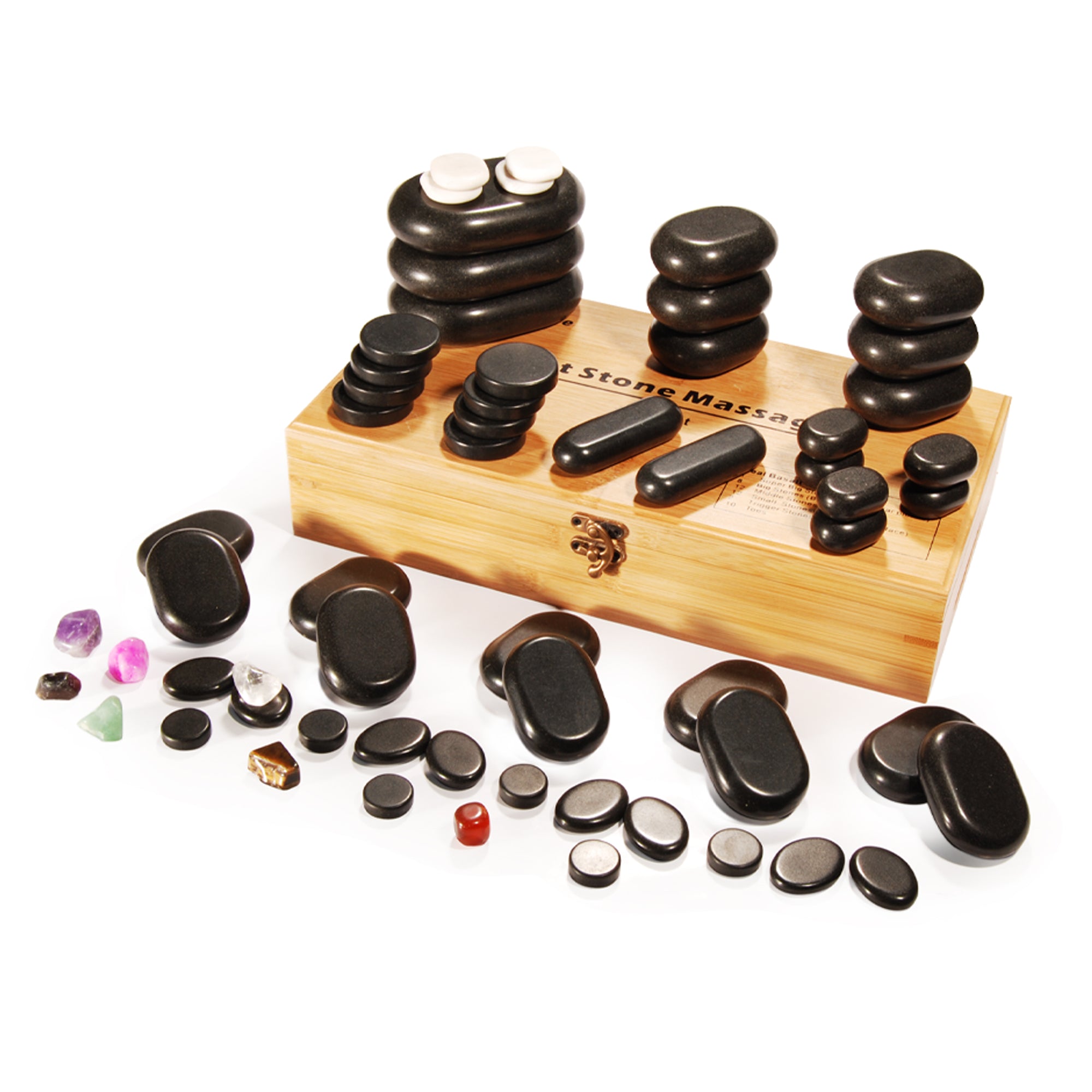 master-massage-60-teiliges-hot-stone-luxus-set-basalt-massagesteine-mit-7-chakra image 1