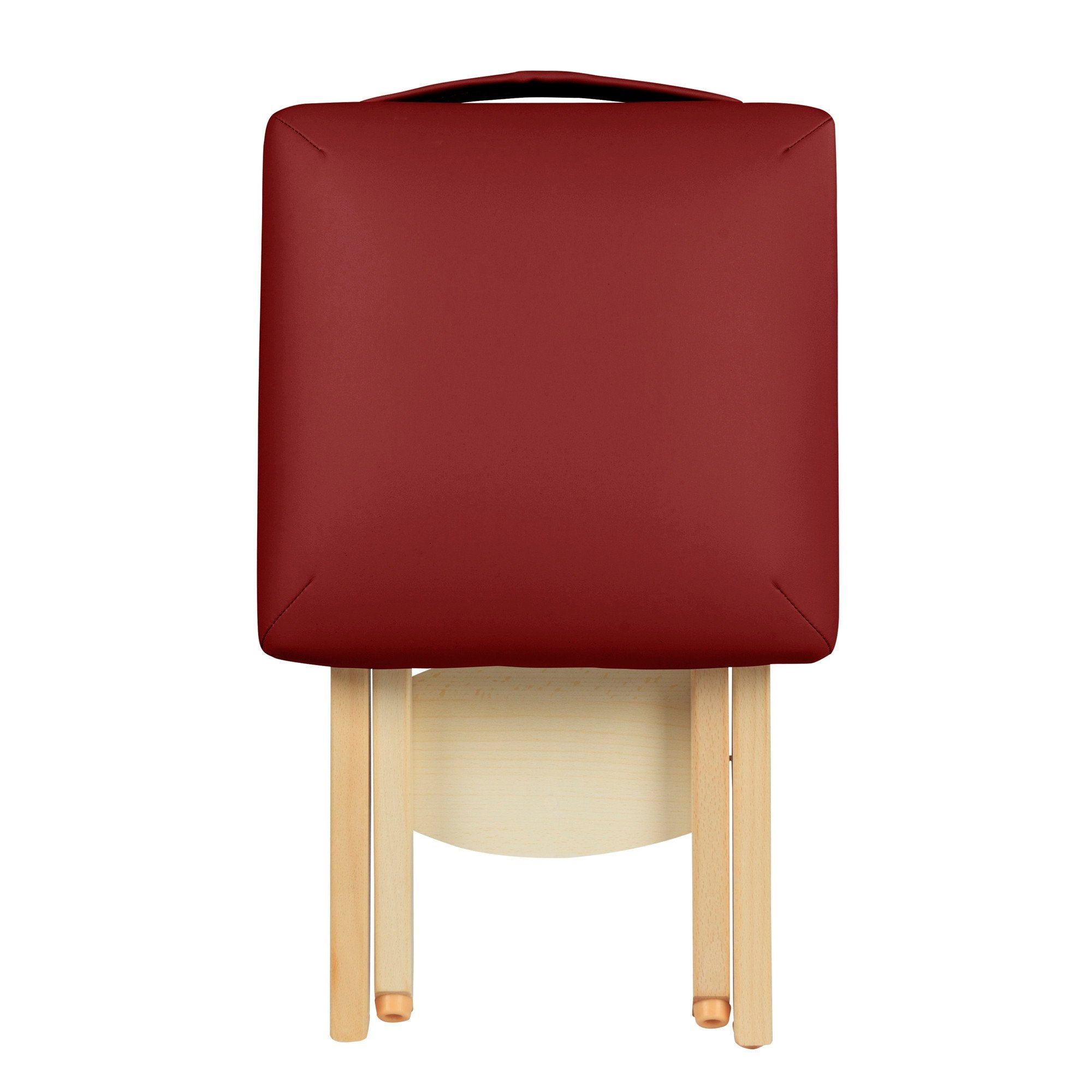 master-massage-mobiler-klapphocker-kosmetikhocker-burgundrot image 2