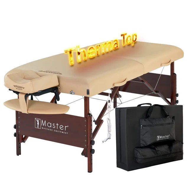 master-massage-del-ray-71cm-mobile-massageliege-mit-therma-top-beheizbar-beige image 1