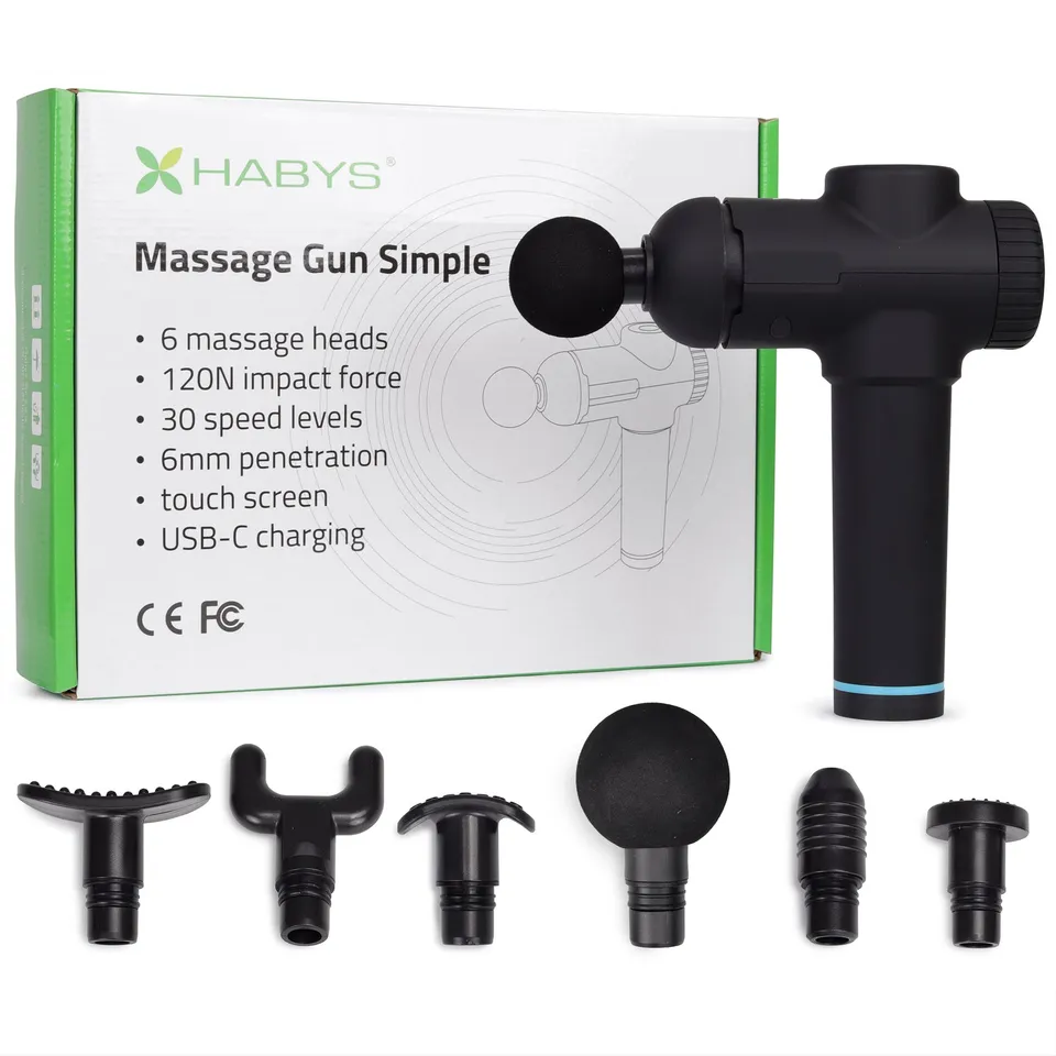 habys-simple-massagepistole-massage-gun-mit-lcd-display-und-touch-bedienung image 1