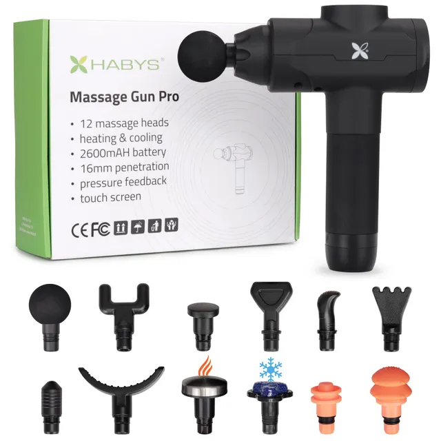 habys-massagepistole-pro-gun-vibrationsmassageger-t-mit-w-rme-und-k-lteaufsatz image 1