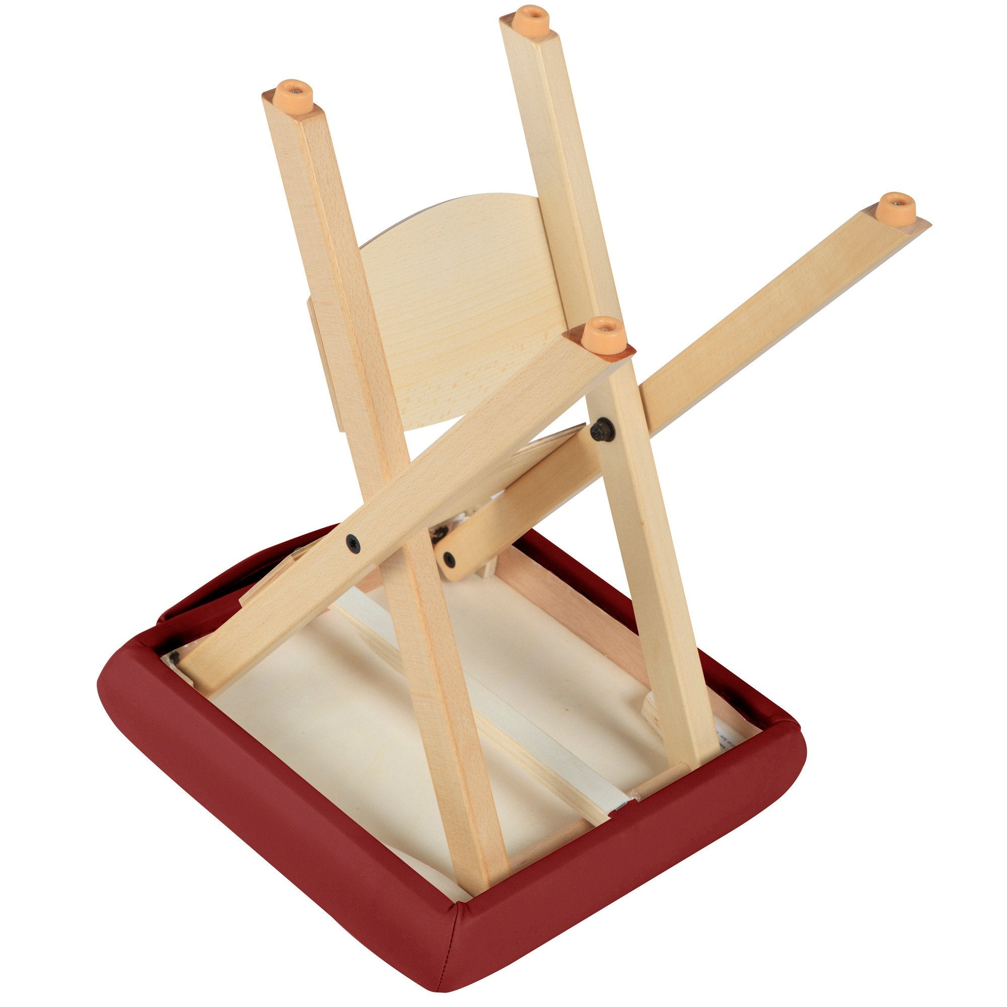 master-massage-mobiler-klapphocker-kosmetikhocker-burgundrot image 4