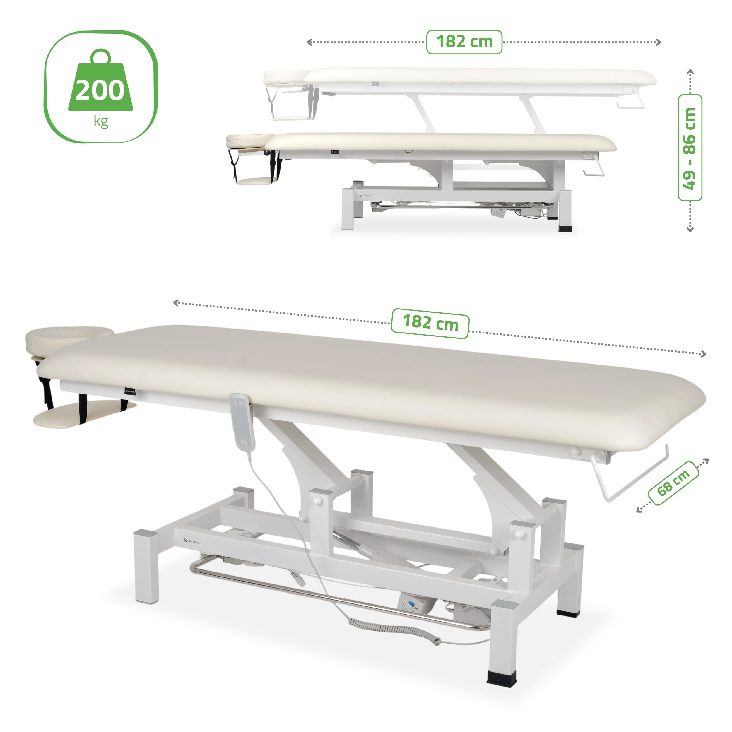 habys-massageliege-elektrisch-fortis-1-1-segment-mit-handfernbedienung-und-steue image 7