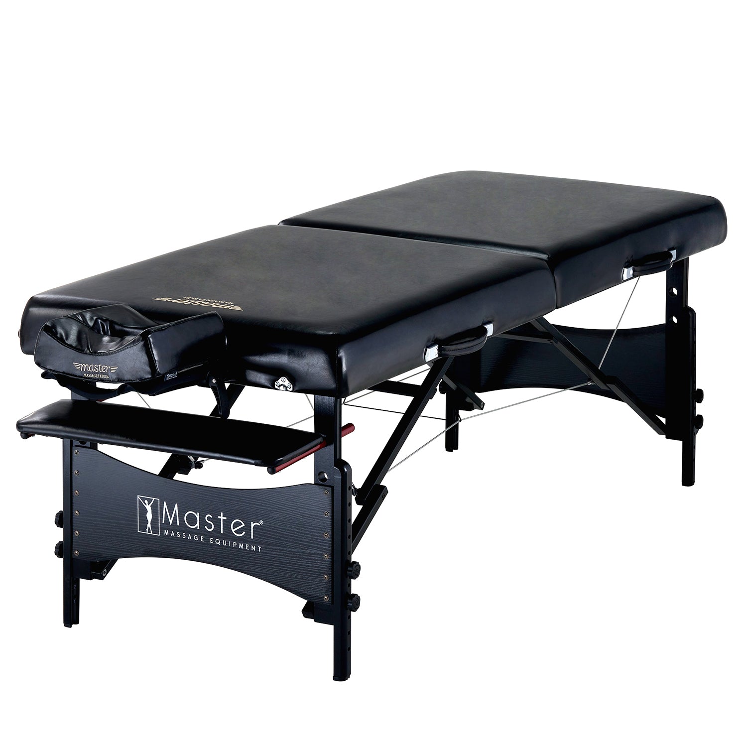 master-massage-galaxy-mobile-massageliege-76-cm-memory-foam-holzgestell-schwarz image 1