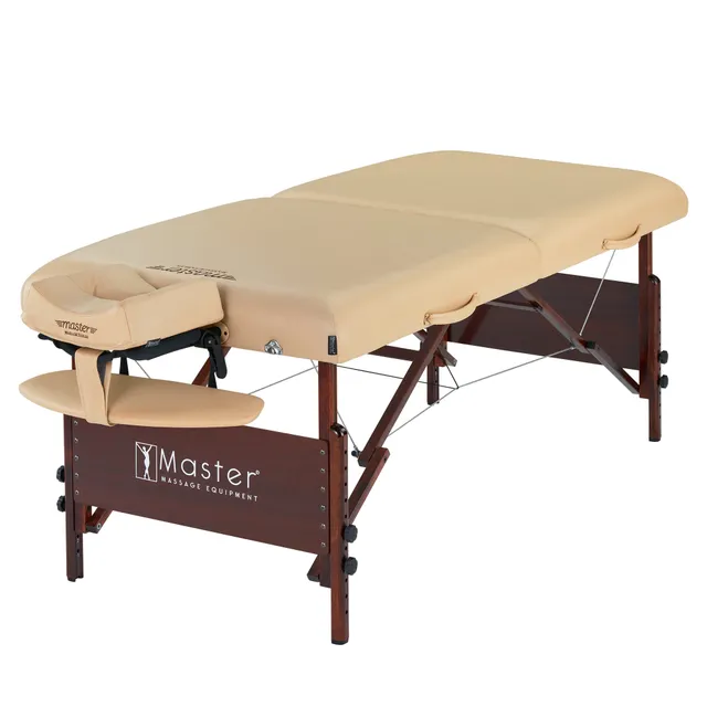 master-massage-del-ray-76cm-mobile-massageliege-mit-holzgestell-beige image 1