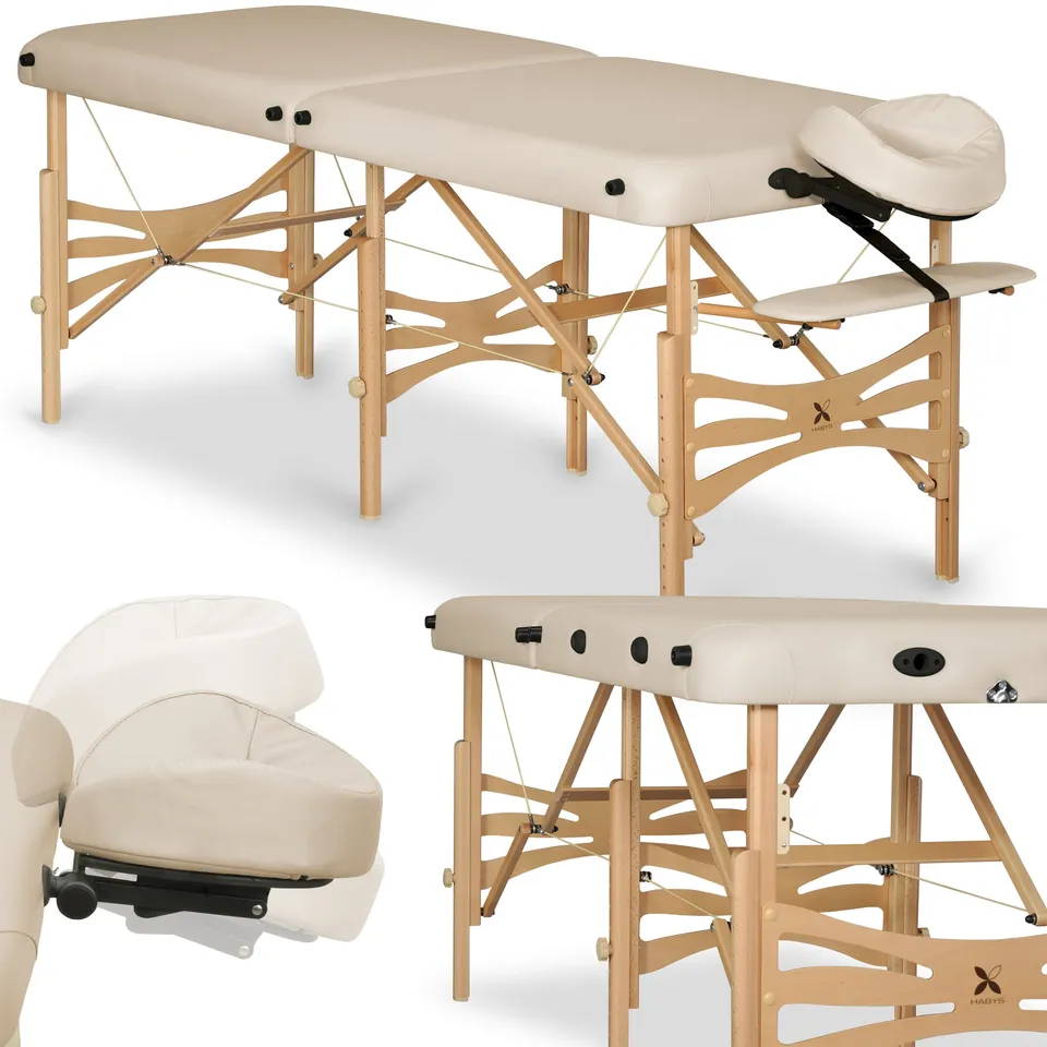habys-alba-klappbare-massageliege-2-segmente-holz-massage-und-kosmetikliege image 1