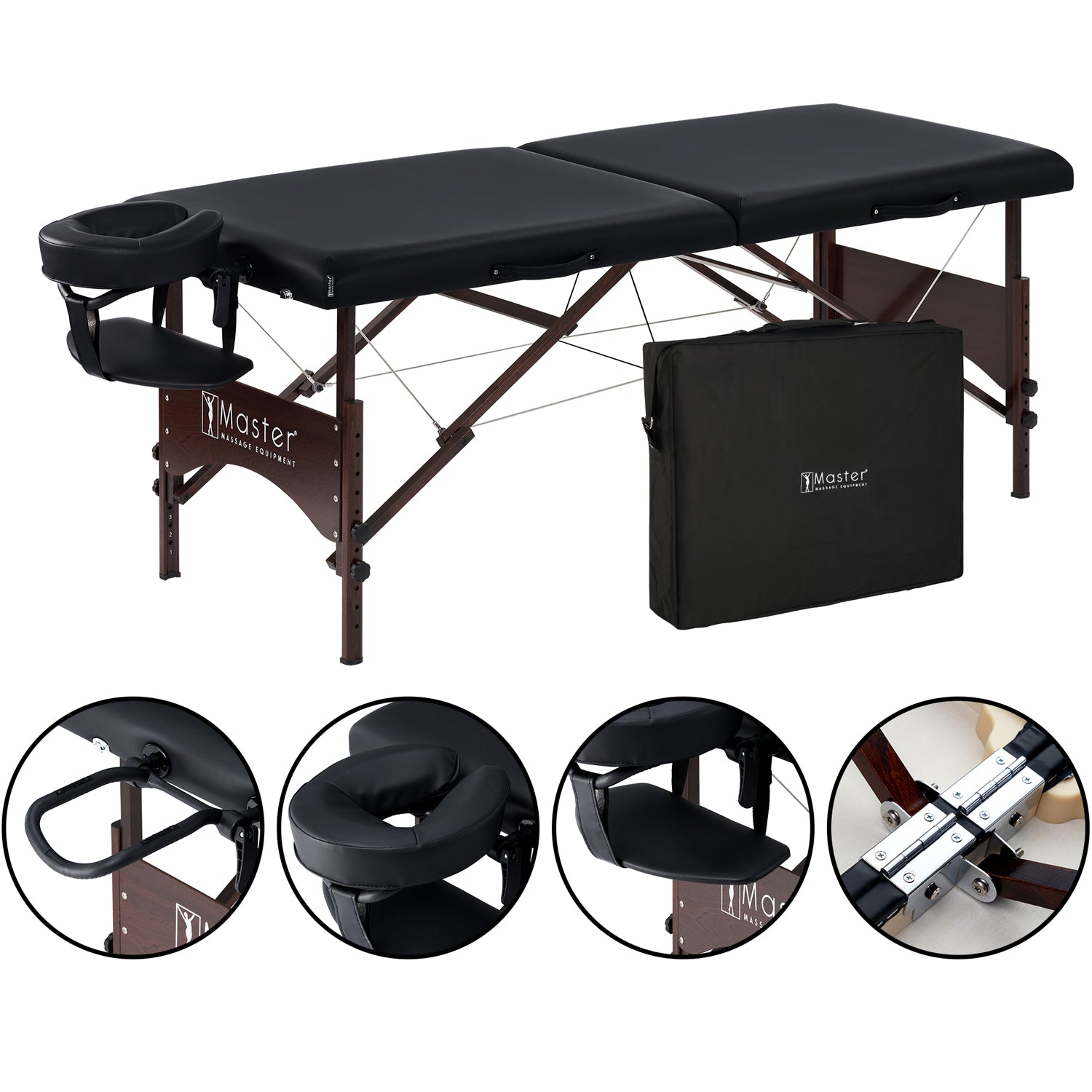 master-massage-argo-mobile-massageliege-71-cm-holzgestell-schwarz-184-cm image 2