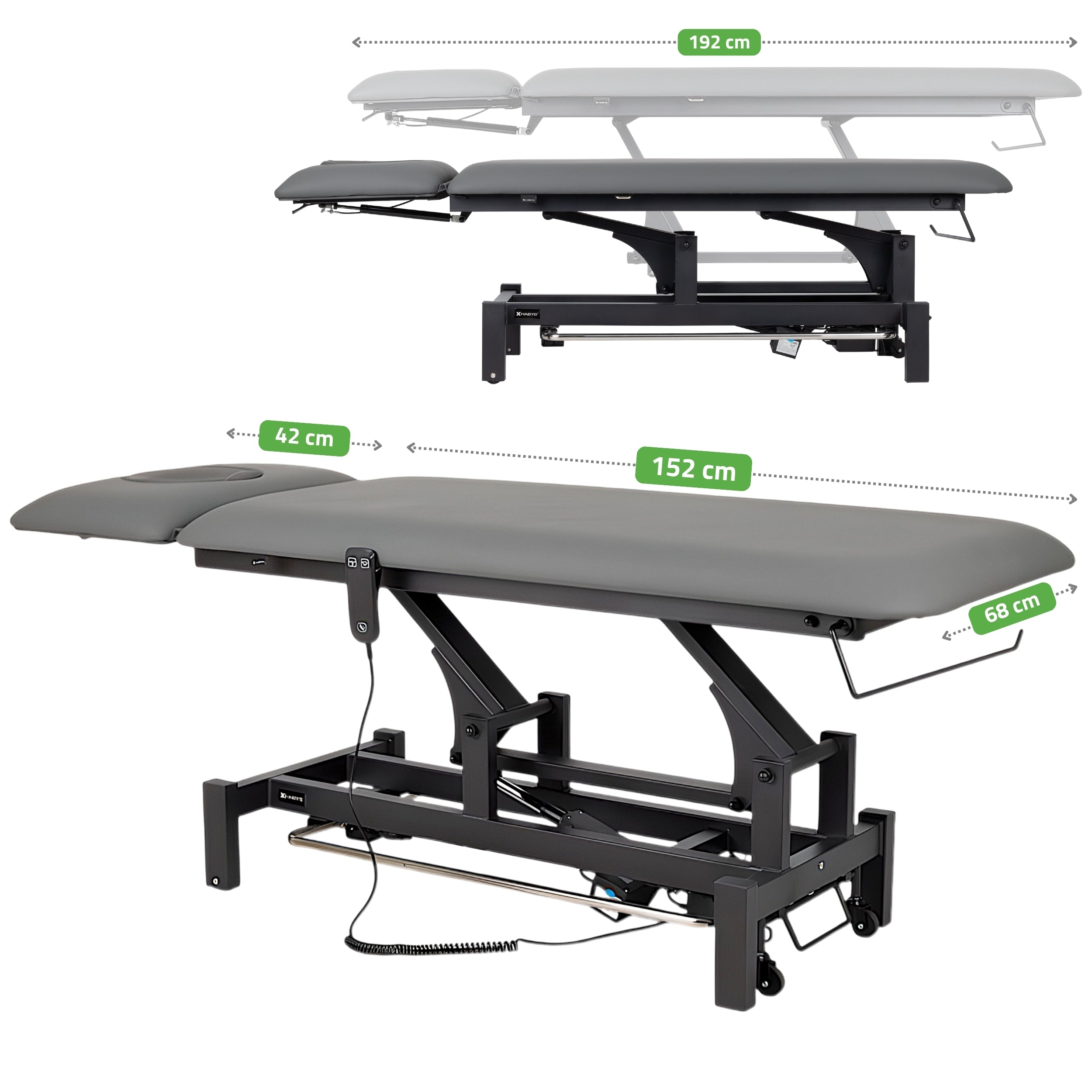habys-fortis-2-ergo-elektrische-massageliege-2-segmente-mit-ergo-kissen-handfern image 2