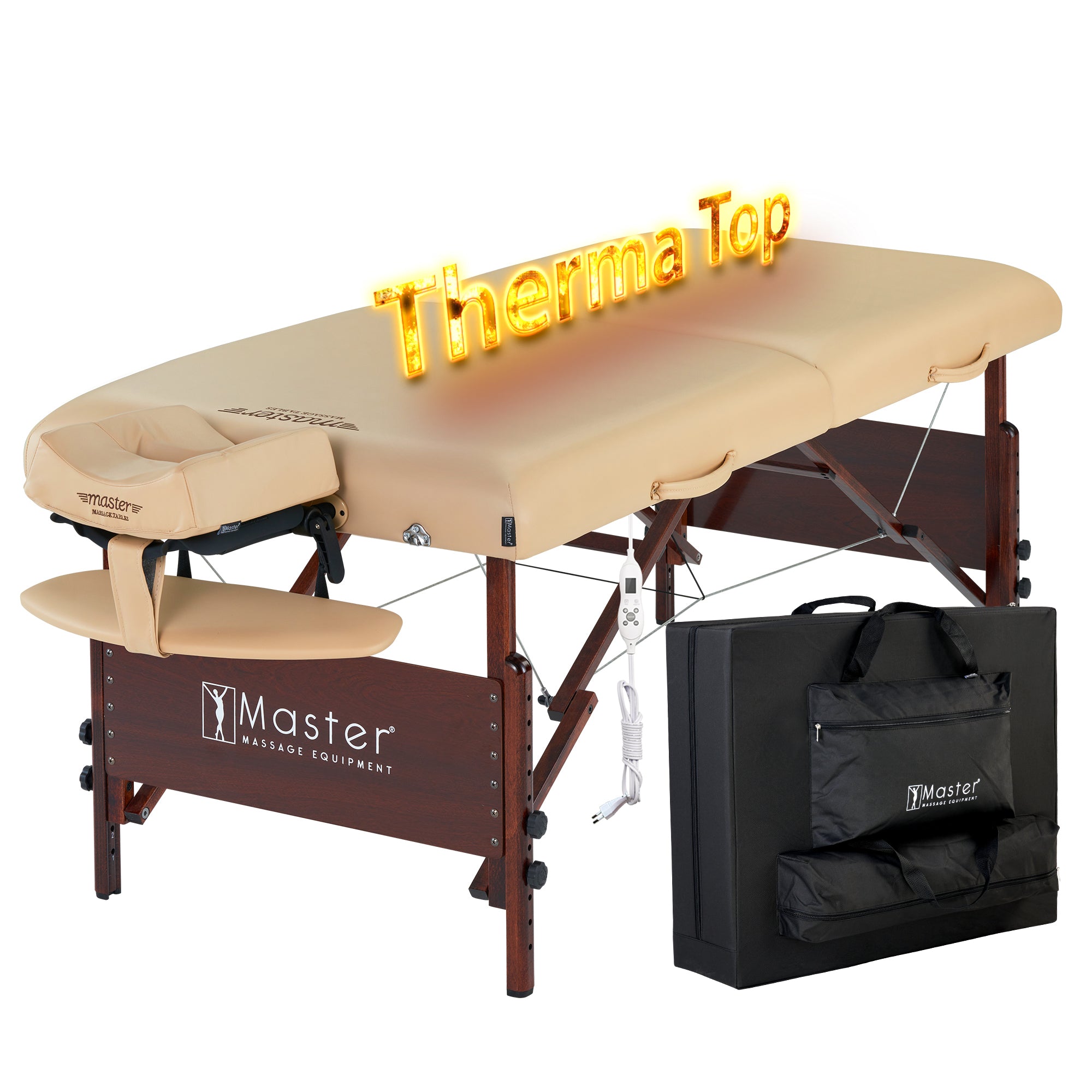 master-massage-del-ray-71cm-mobile-massageliege-mit-therma-top-beheizbar-beige image 1