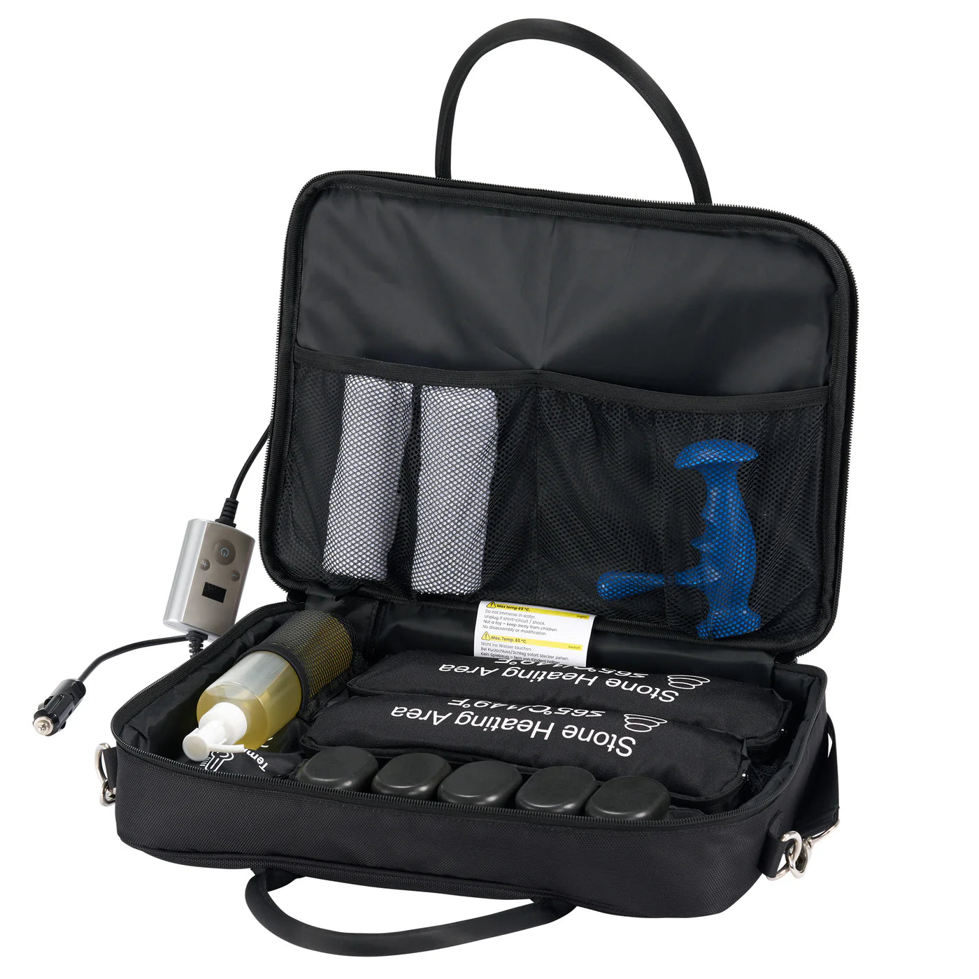 master-massage-w-rmetasche-f-r-hei-e-massagesteine-temperaturregelung-schwarz image 2