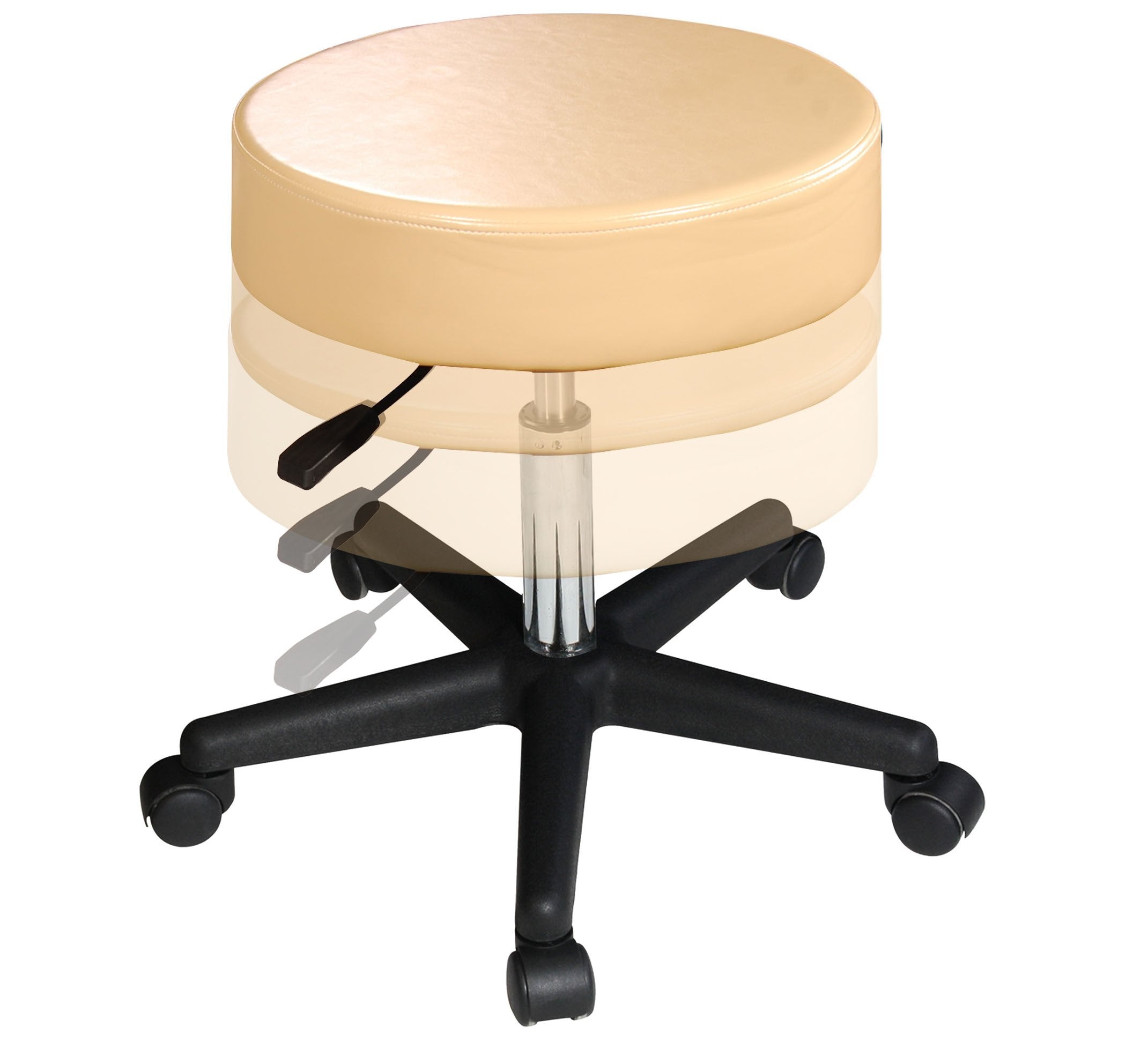 master-massage-glider-rollhocker-drehhocker-f-r-praxis-kosmetikhocker-beige image 2