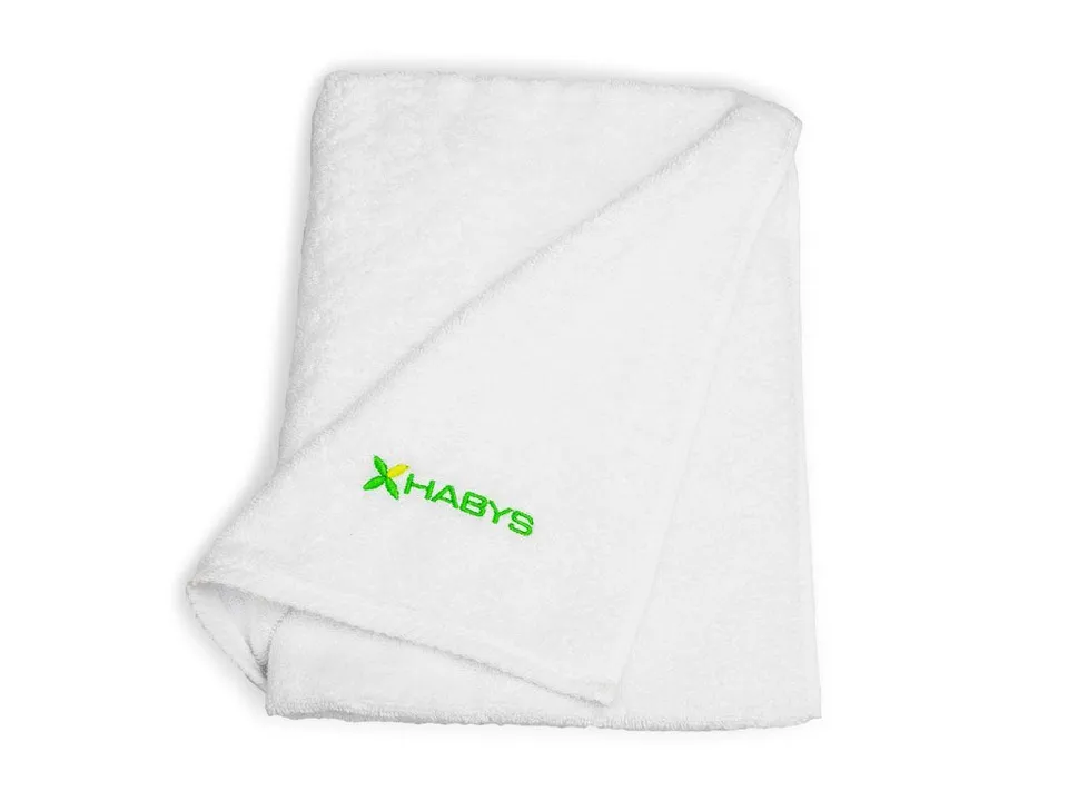 habys-frottee-handtuch-wei-mit-logo image 1