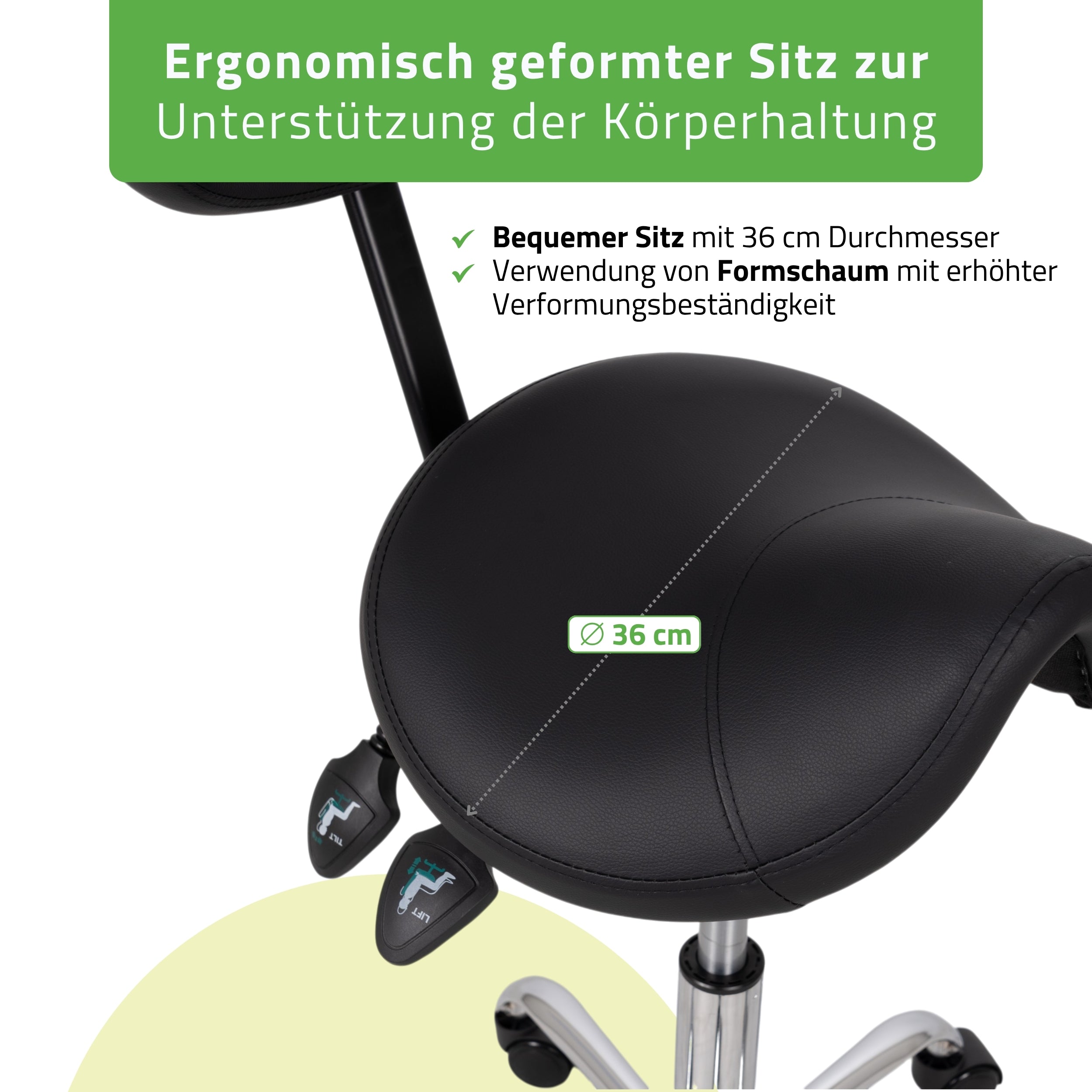 habys-sola-sattelhocker-mit-r-ckenlehne-ergonomischer-rollhocker image 4