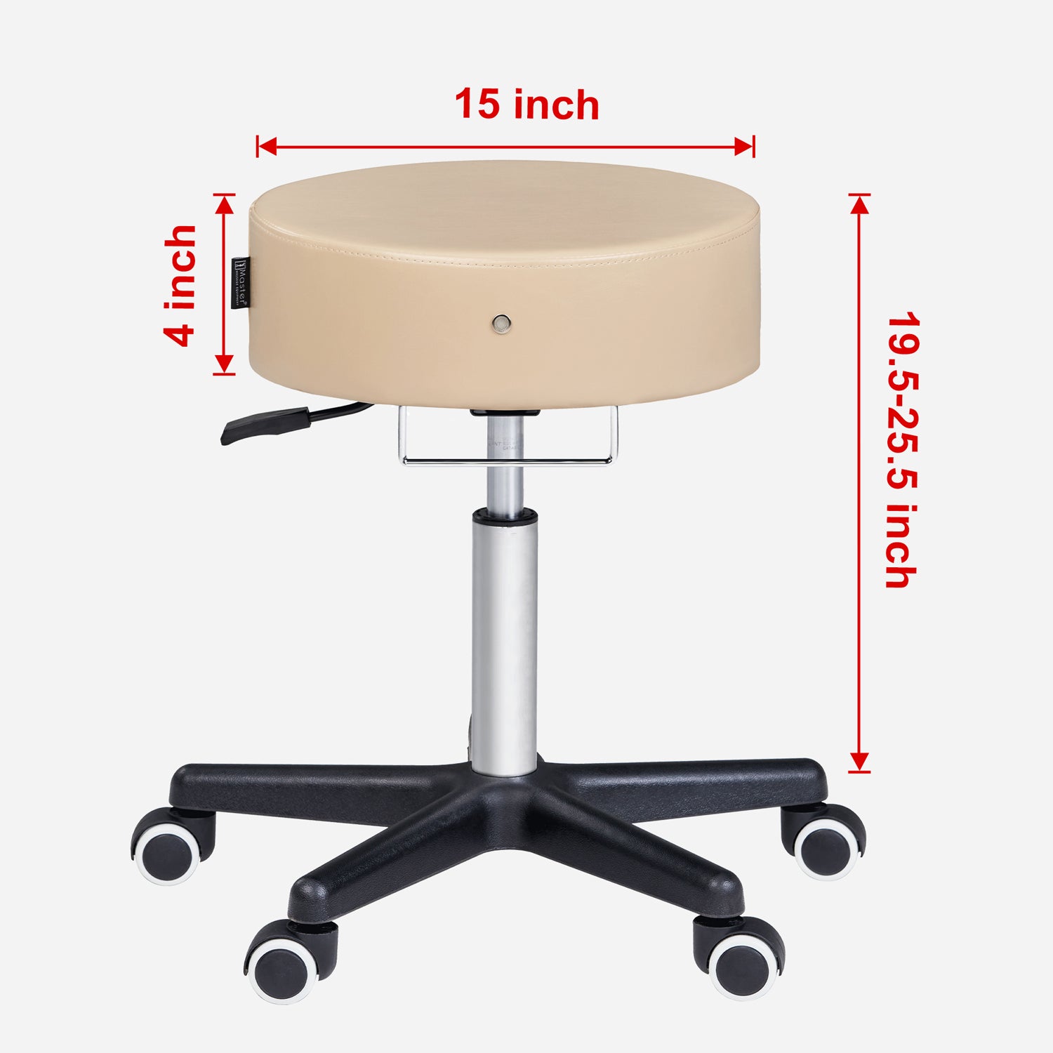 master-massage-costco-glider-rollhocker-drehhocker-kosmetikhocker-beige image 5