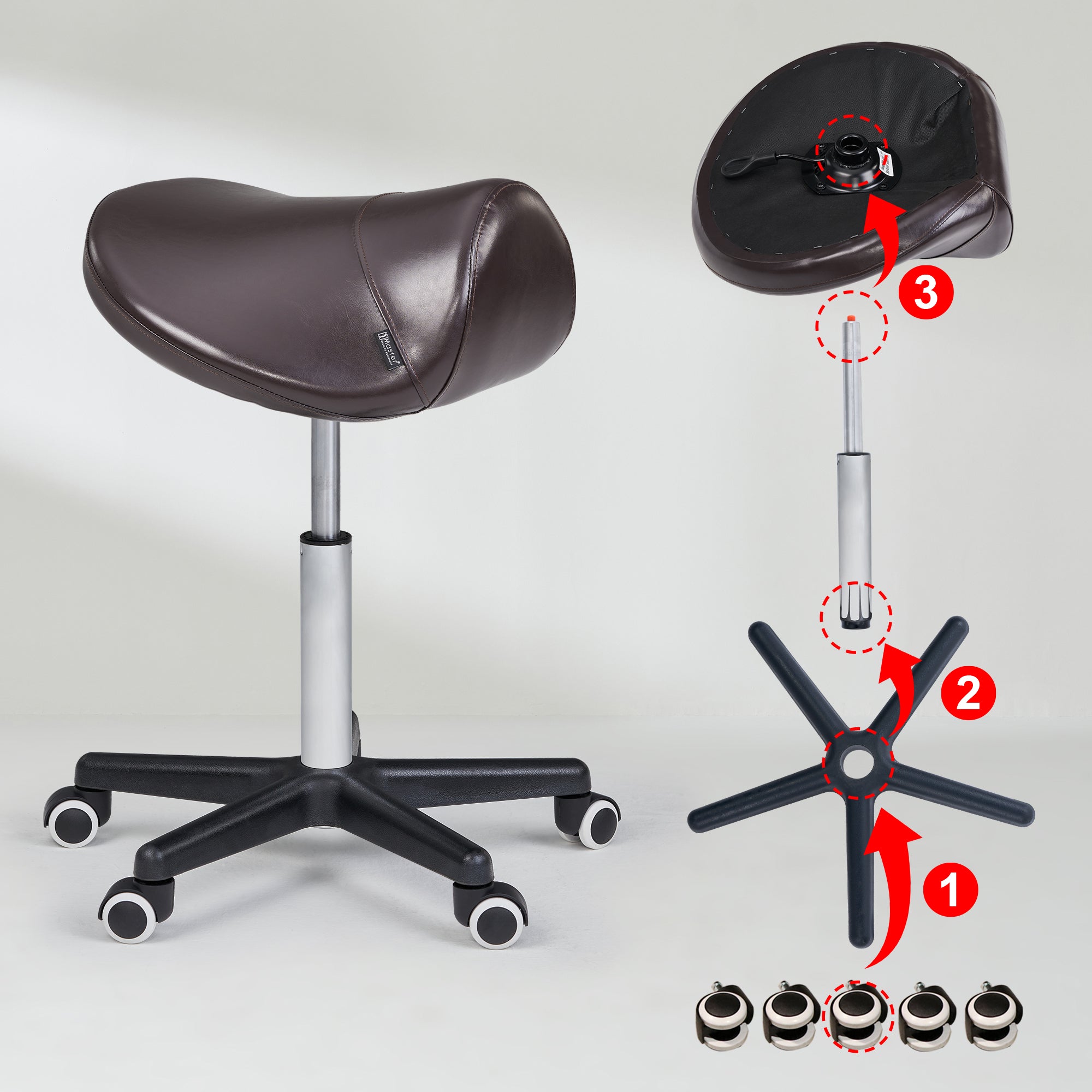 master-massage-sattelhocker-rollhocker-kosmetikhocker-braun image 5