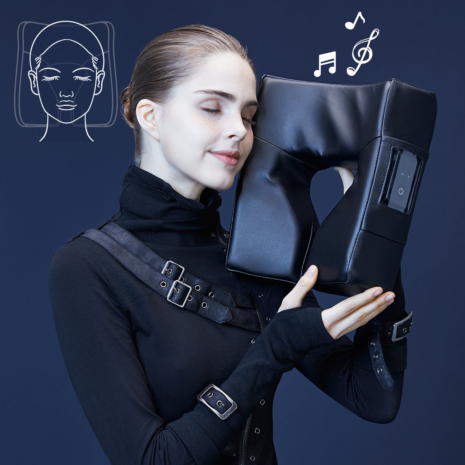 master-massage-ergonomicdream-musicmaster-gesichtskissen-mit-memory-schaum-bluet image 5
