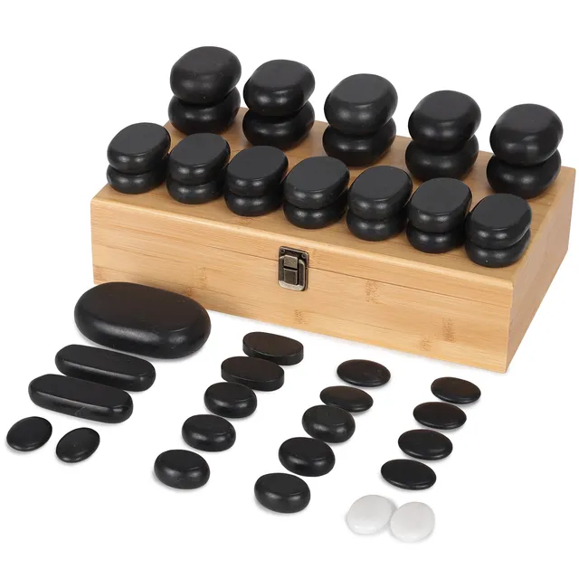 habys-therma-top-hot-stone-massagesteine-set-45-teilig-mit-bambusbox image 1