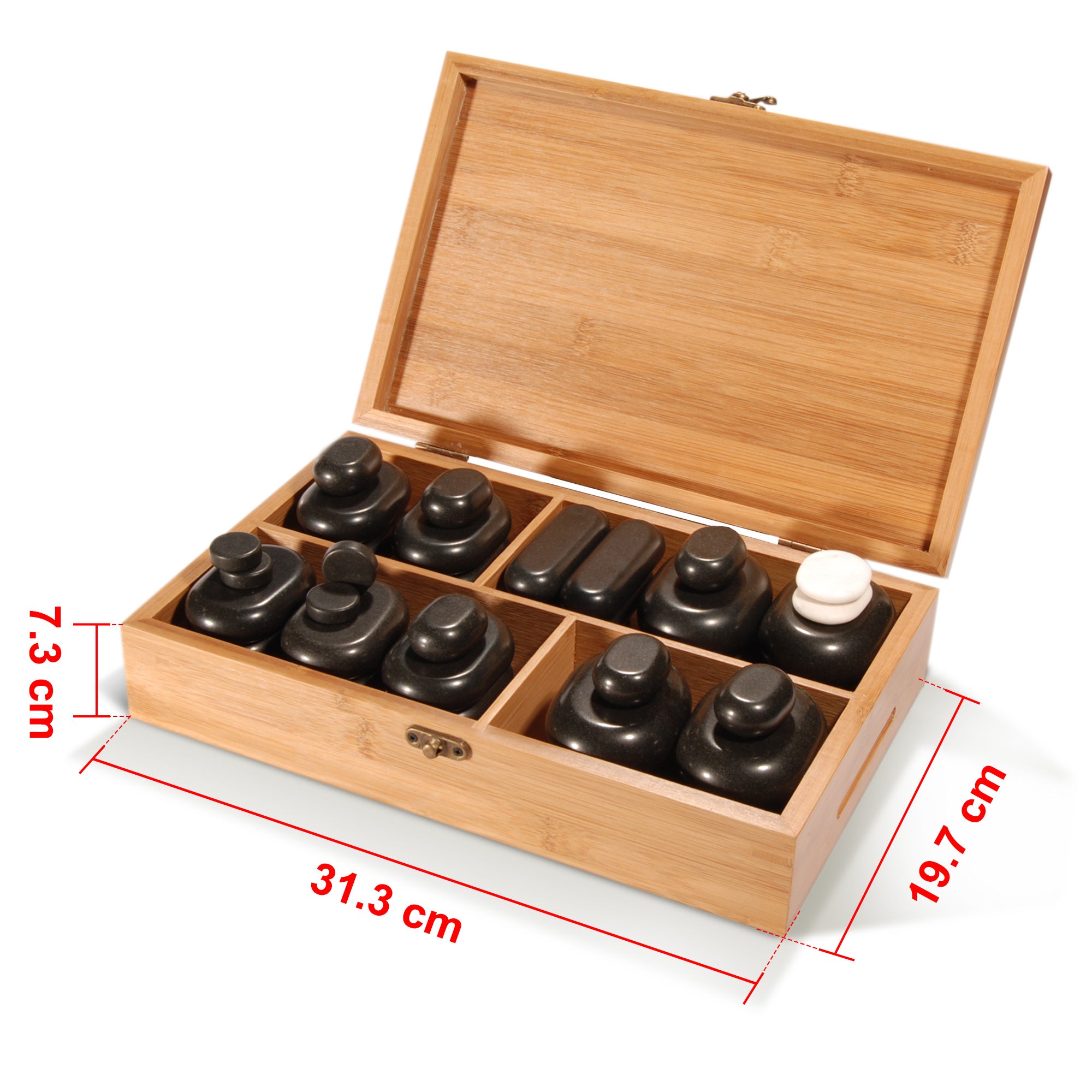master-massage-40-teiliges-hot-stone-set-basaltsteine-mit-bambuskiste image 5