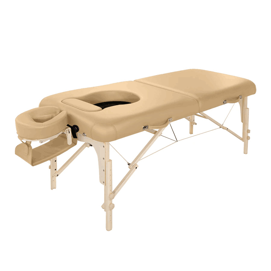 master-massage-eva-mobile-schwangerschaftsliege-71-cm-mit-bauchausschnitt-beige image 2