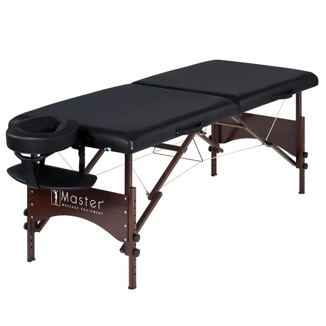 master-massage-argo-mobile-massageliege-71-cm-holzgestell-schwarz-184-cm image 1