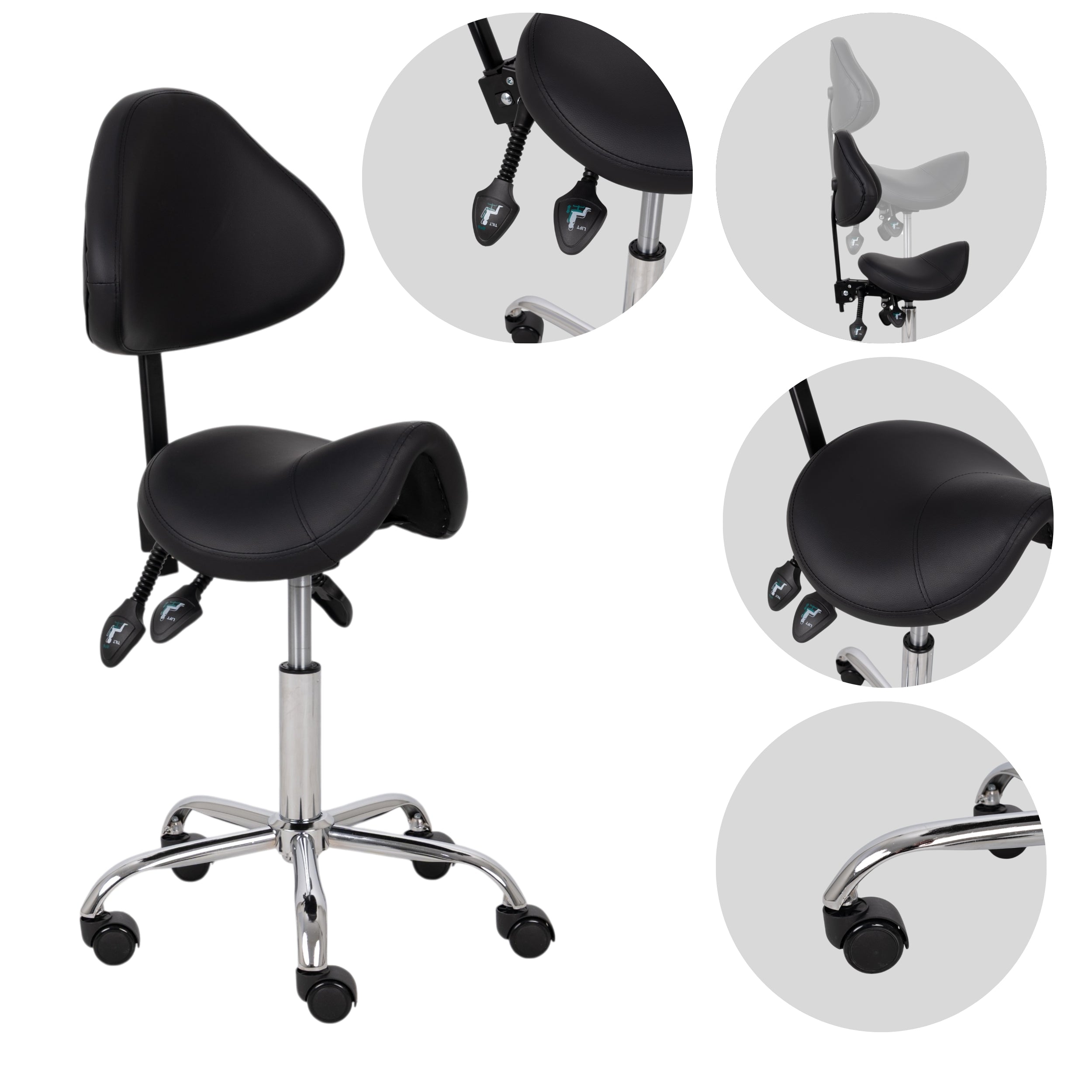 habys-sola-sattelhocker-mit-r-ckenlehne-ergonomischer-rollhocker image 1