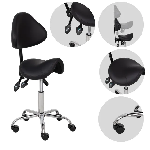 habys-sola-sattelhocker-mit-r-ckenlehne-ergonomischer-rollhocker image 1