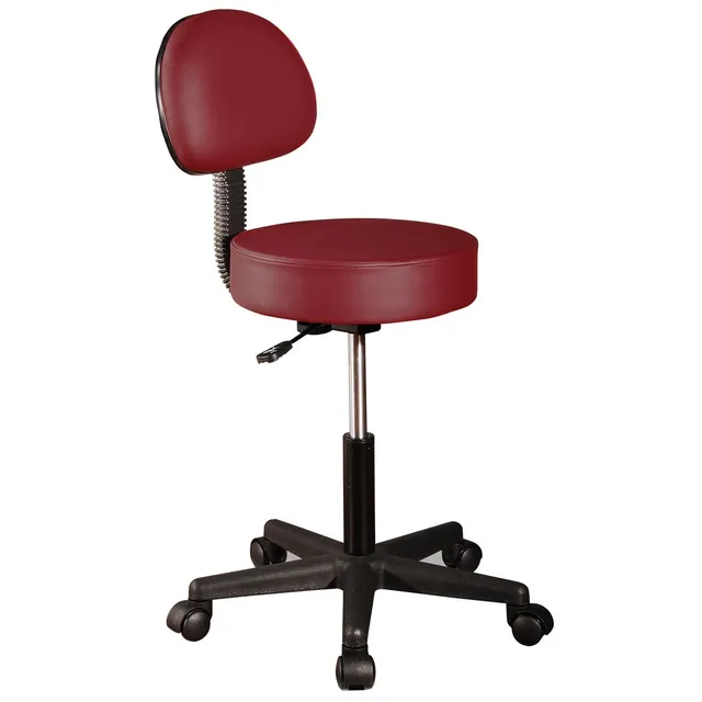 master-massage-backrest-rollhocker-drehhocker-mit-r-ckenlehne-burgundrot image 1