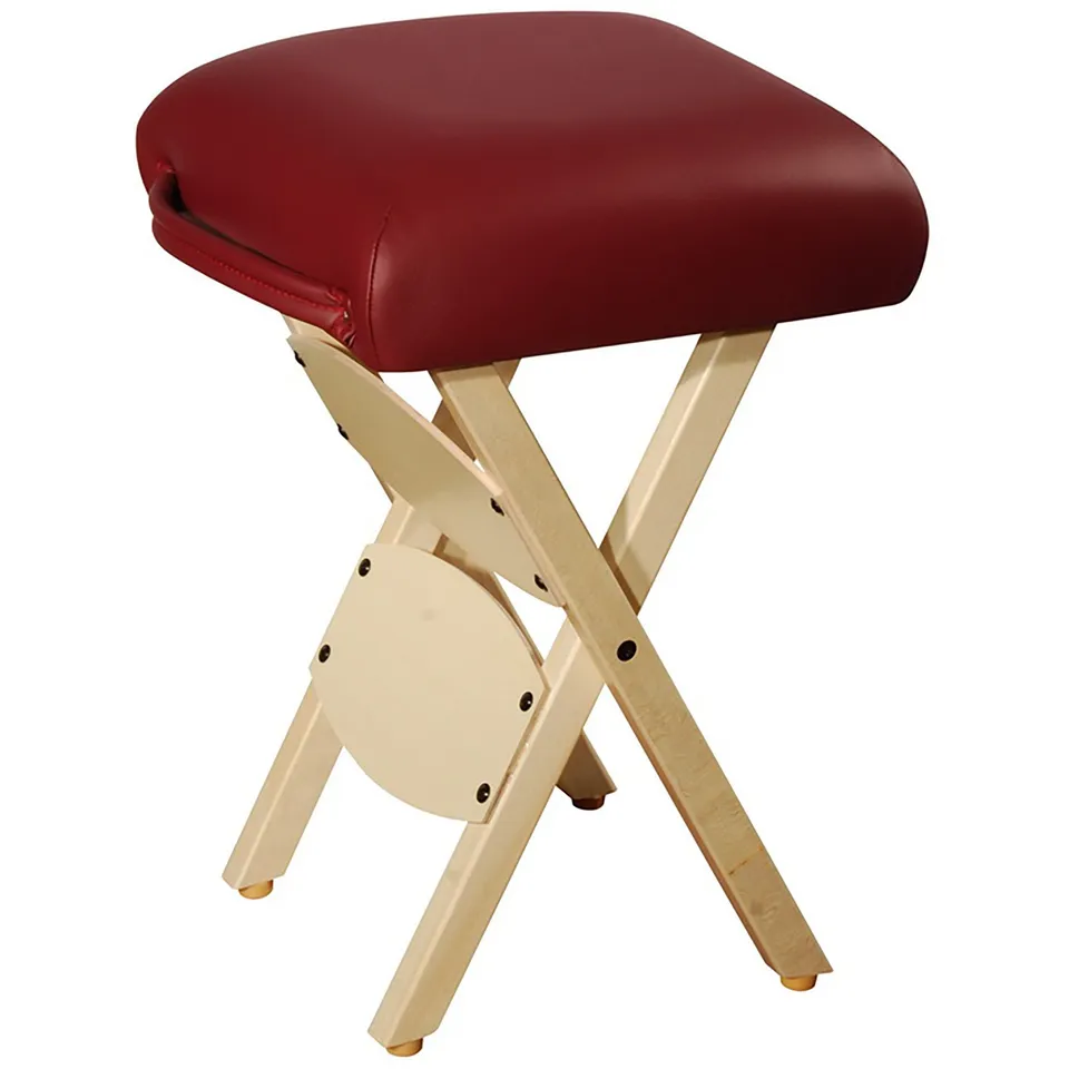 master-massage-mobiler-klapphocker-kosmetikhocker-burgundrot image 1
