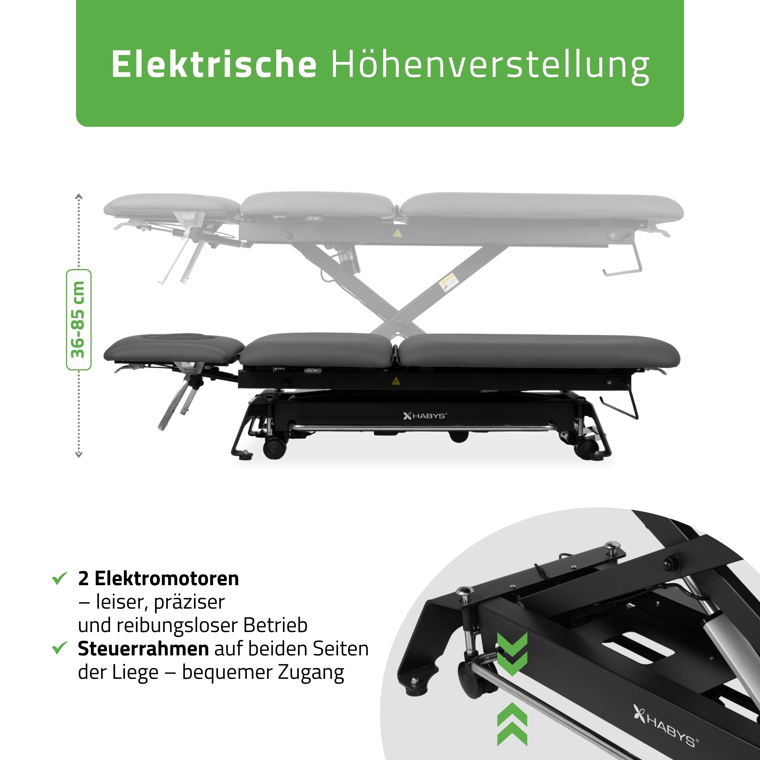 habys-evero-cross-x5-ergo-therapieliege-elektrisch-5-segmente-steuerrahmen-grau- image 3