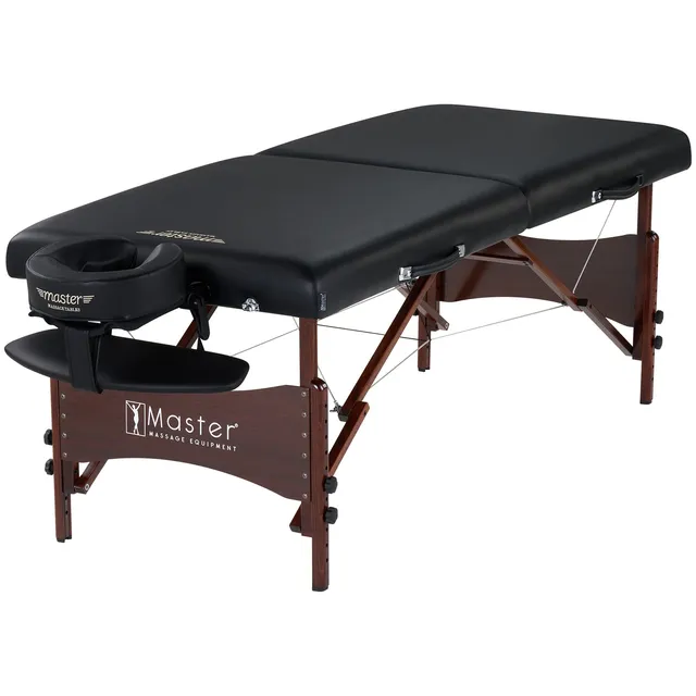 master-massage-newport-mobile-massageliege-71-cm-holzgestell-schwarz image 1