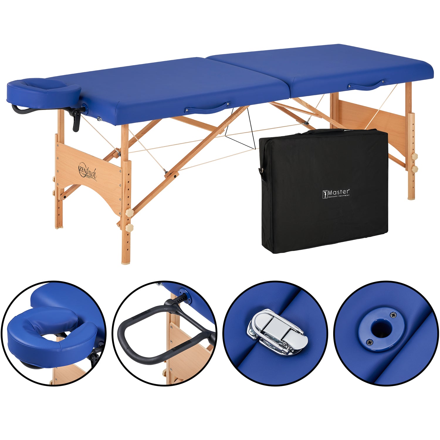 master-massage-69cm-brady-mobile-massageliege-holzgestell-himmelblau image 2