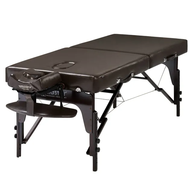 master-massage-71cm-supreme-mobile-massageliege-mit-memory-foam-dunkelbraun image 1