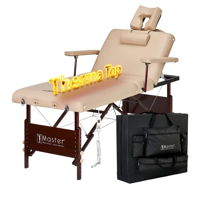 master-massage-del-ray-salon-massageliege-71-cm-mit-therma-top-heizung-beige image 1