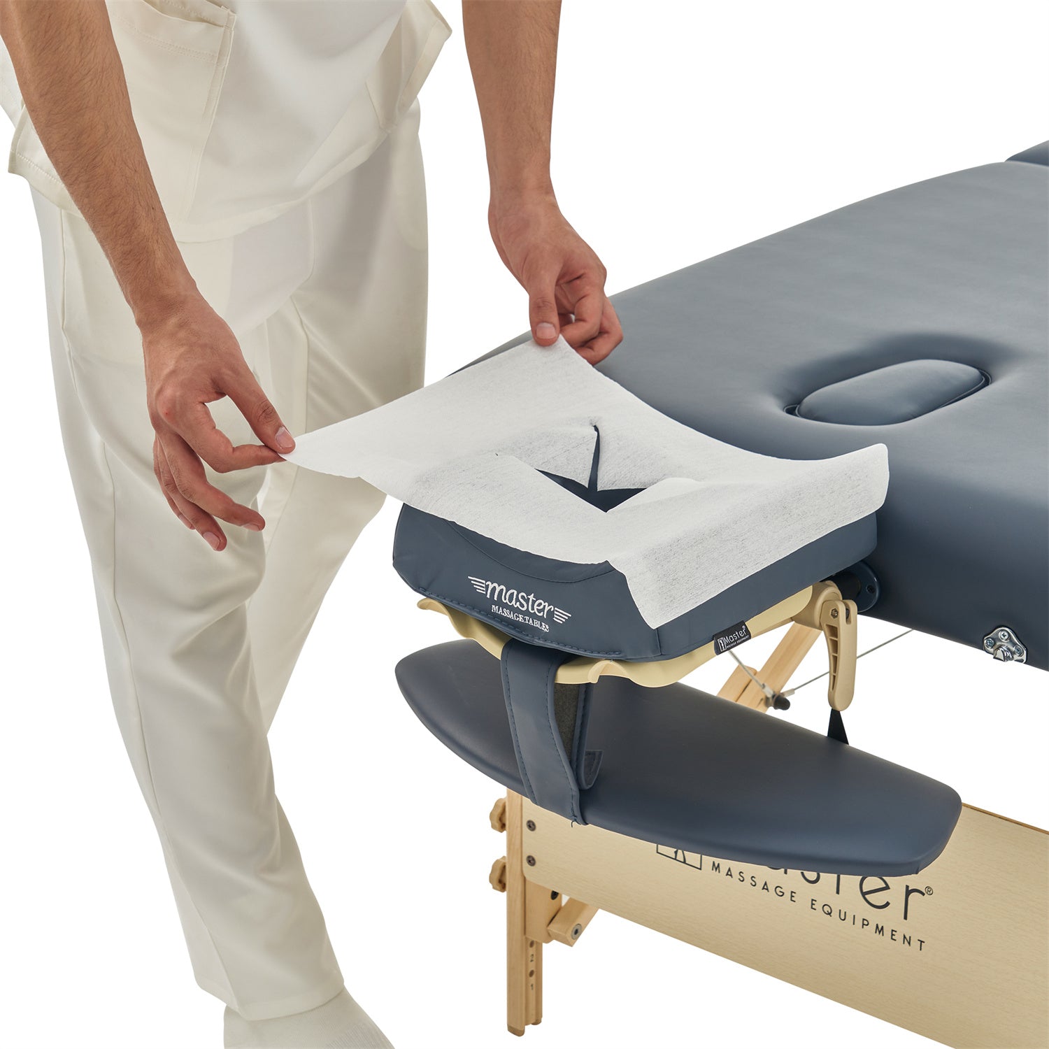 master-massage-einweg-gesichtsausschnitt-abdeckung-100-st-pack-wei image 2