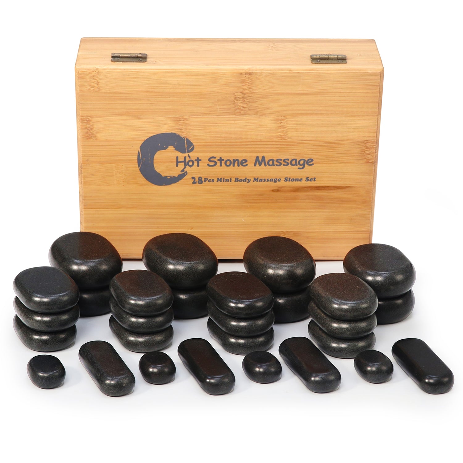 master-massage-hot-stone-set-28-teilig-basalt-mit-bambuskiste image 2
