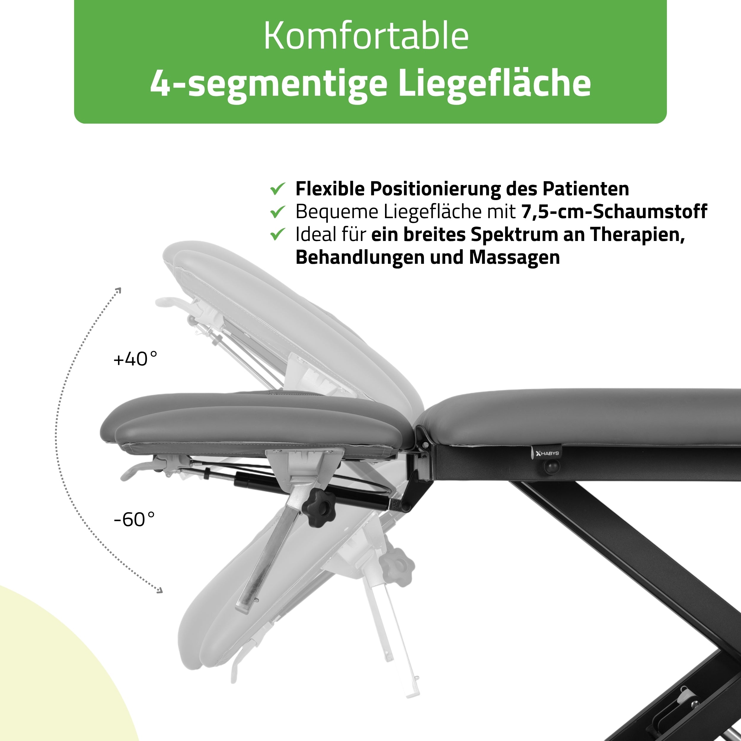 habys-evero-cross-x4-ergo-elektrische-therapieliege-4-segmente-steuerrahmen-grau image 4