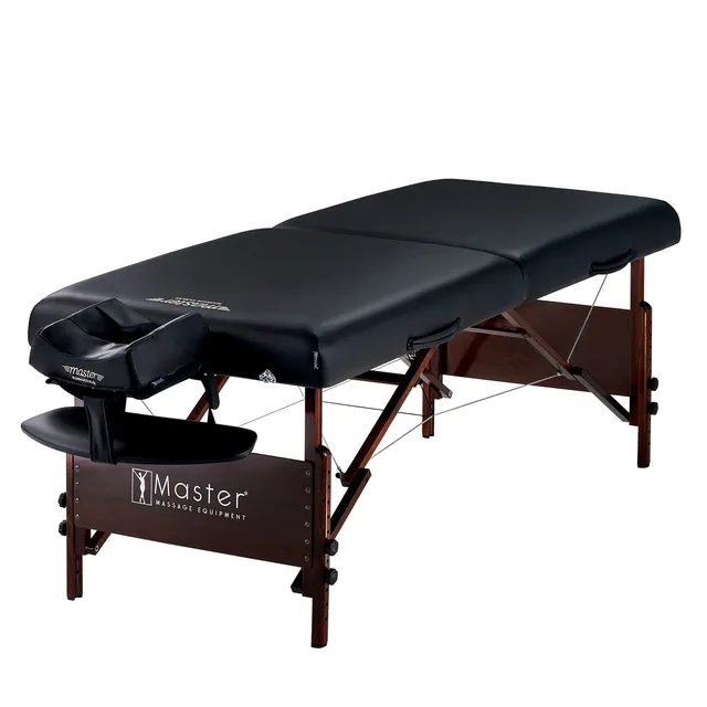 master-massage-76cm-del-ray-mobile-massageliege-klappbares-holzgestell-schwarz image 1