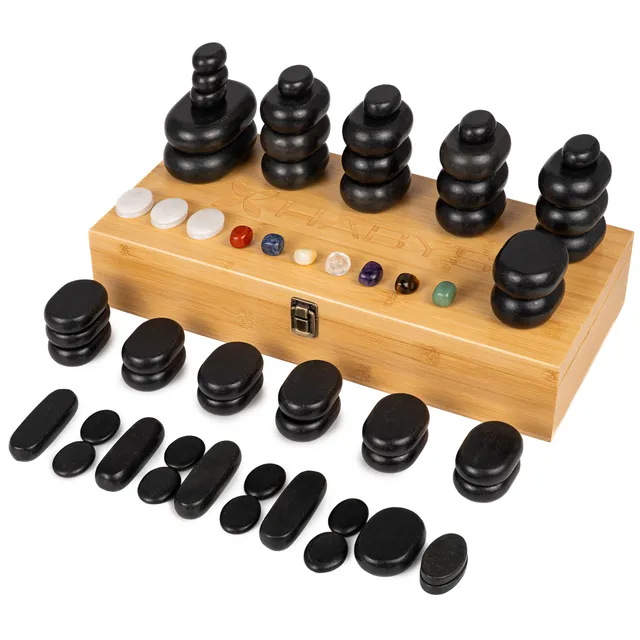 habys-hot-stone-massagesteine-set-64-teilig-mit-bambus-box image 1