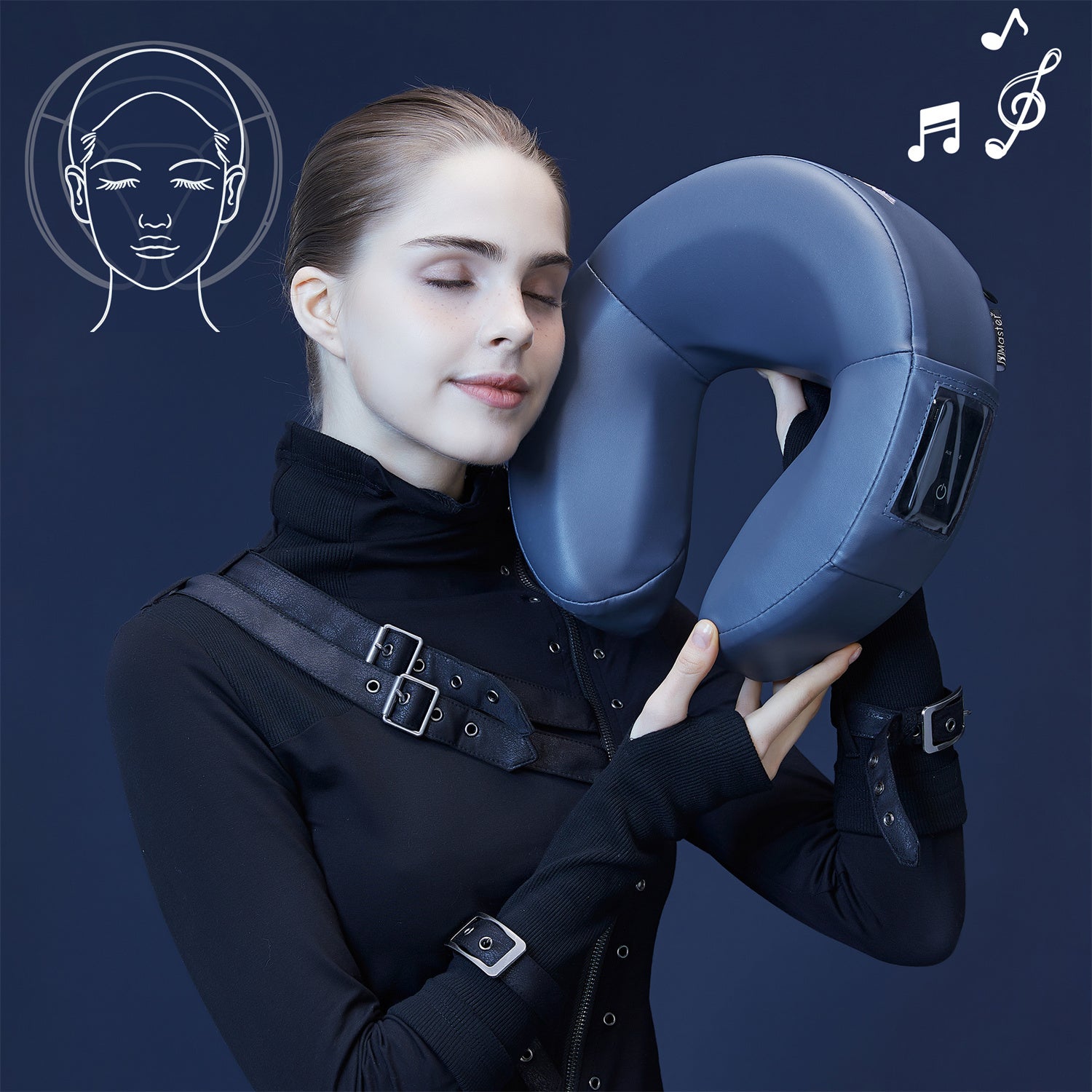 master-massage-musicmaster-gesichtskissen-mit-memory-schaum-bluetooth-hi-fi-schw image 5