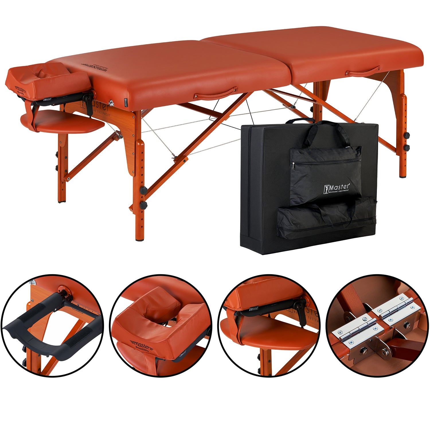 master-massage-santana-mobile-massageliege-79-cm-memory-foam-holzgestell-zimt image 2