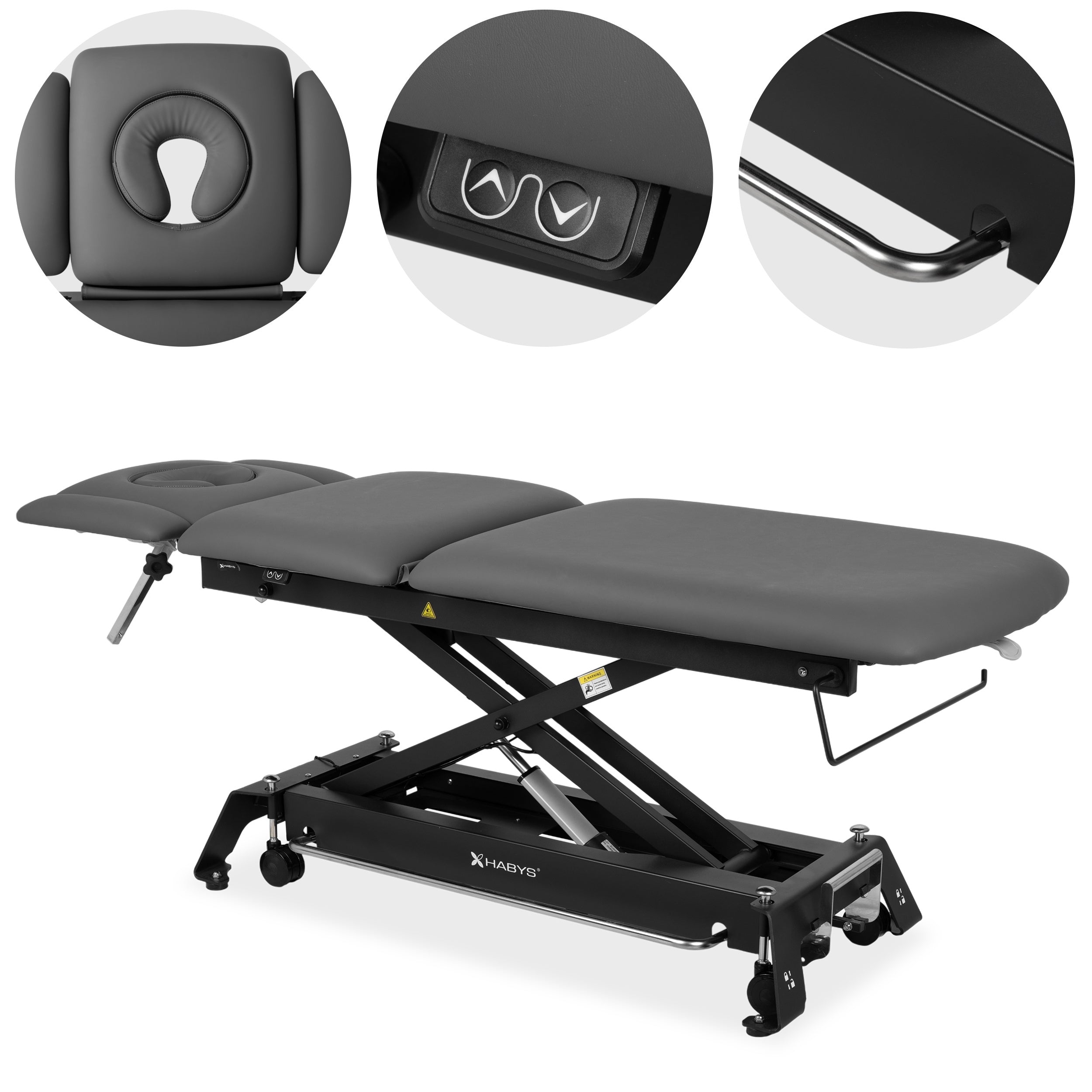 habys-evero-cross-x5-ergo-therapieliege-elektrisch-5-segmente-steuerrahmen-grau- image 1
