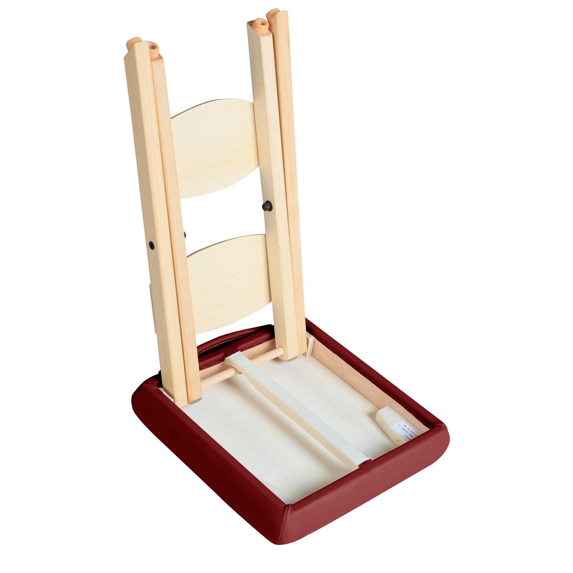 master-massage-mobiler-klapphocker-kosmetikhocker-burgundrot image 3
