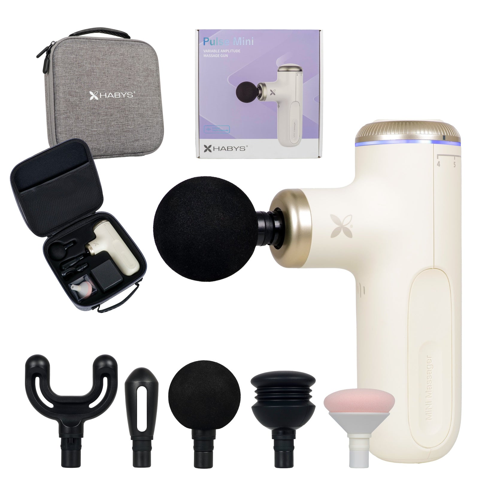 habys-pulse-mini-massagepistole-vibrationsmassageger-t-450-g-mit-5-stufen-und-5- image 1