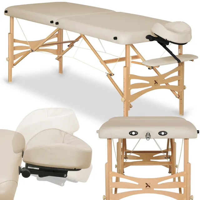 habys-panda-klappbare-massageliege-holz-2-segmente-kosmetikliege image 1