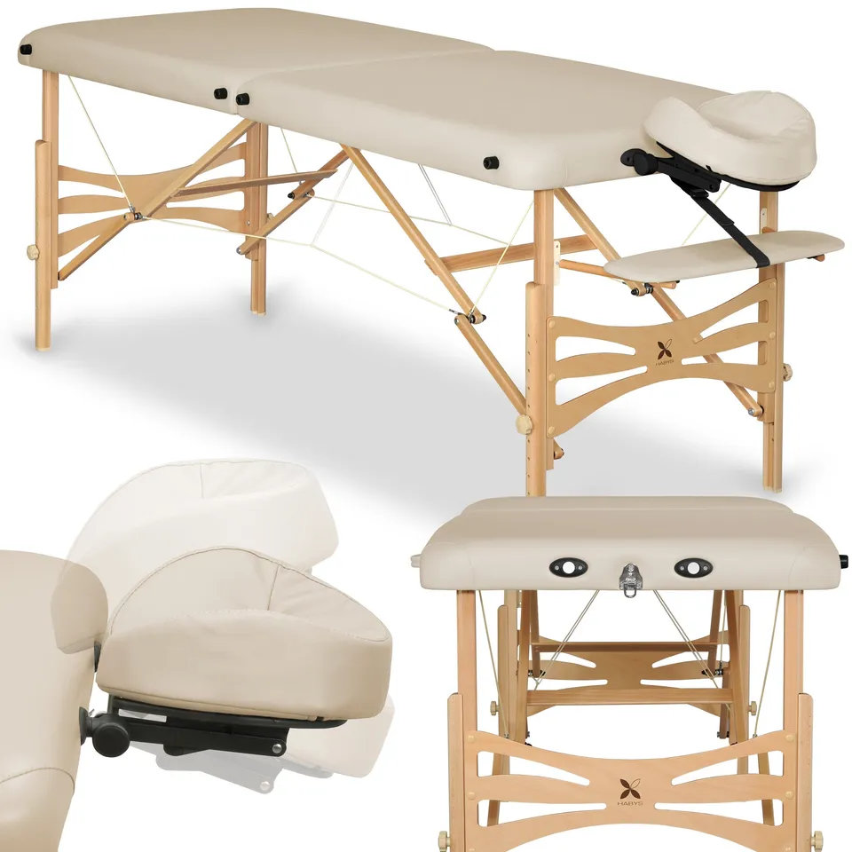 habys-panda-klappbare-massageliege-holz-2-segmente-kosmetikliege image 1