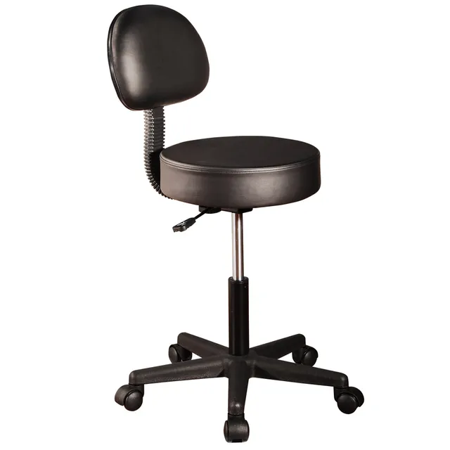 master-massage-backrest-h-henverstellbarer-rollhocker-drehhocker-mit-r-ckenlehne image 1